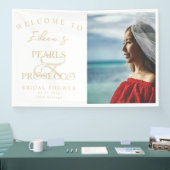 Banderoles Ampersand Perles Blanches & Prosecco Réception de (Salon professionnel)