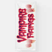 Banderoles Amusant Halloween sanglant vampire pies (Vertical)