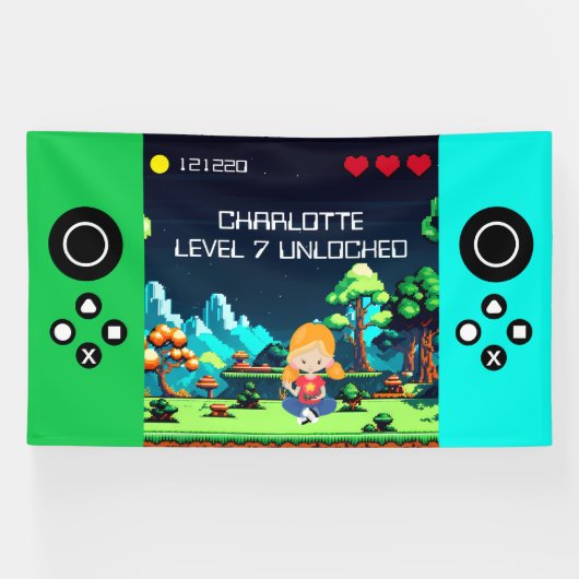 Banderoles Amusant Novelty Computer Jeu Anniversaire Fête (Horizontal)