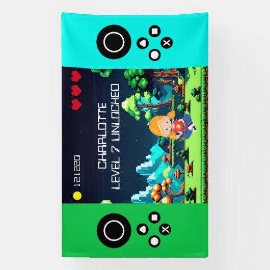 Banderoles Amusant Novelty Computer Jeu Anniversaire Fête (Verticale)