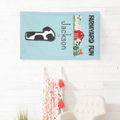 Banderoles Amusement agricole 1er anniversaire ferme Animaux (En situation)