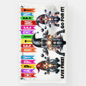 BANDEROLES AMUSER UNE RETRAITE HEUREUSE (Vertical)