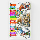 BANDEROLES AMUSER UNE RETRAITE HEUREUSE (Vertical)