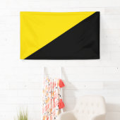 Banderoles Anarcho capitalisme drapeau anarchie symbole jaune (En situation)