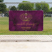 Banderoles Ancienne or Elégance Quinceañera (En situation)