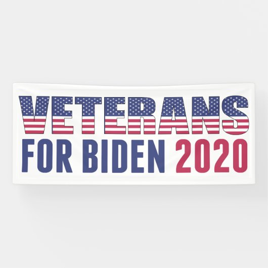 Banderoles Anciens combattants de Biden 2020 (Horizontal)