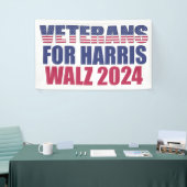 Banderoles Anciens combattants pour Harris Walz 2024 Election (Salon professionnel)