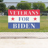 Banderoles Anciens Combattants Pour Joe Biden Président 2024 (En situation)
