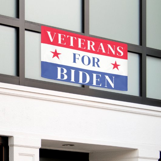 Banderoles Anciens Combattants Pour Joe Biden Président 2024 (Bâtiment extérieur)