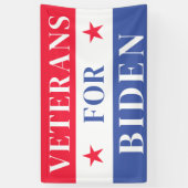 Banderoles Anciens Combattants Pour Joe Biden Président 2024 (Vertical)
