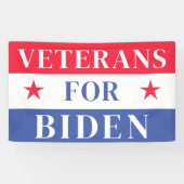 Banderoles Anciens Combattants Pour Joe Biden Président 2024 (Horizontal)