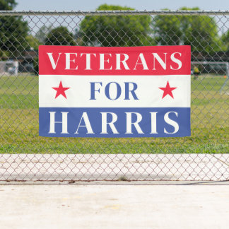Banderoles Anciens Combattants Pour Kamala Harris Président 2