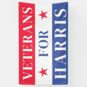 Banderoles Anciens Combattants Pour Kamala Harris Président 2 (Vertical)