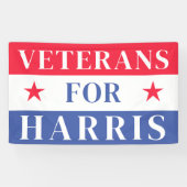 Banderoles Anciens Combattants Pour Kamala Harris Président 2 (Horizontal)