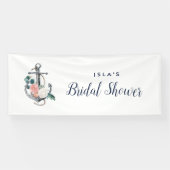 Banderoles Ancre florale | Fête des mariées d'été (Horizontal)