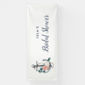 Banderoles Ancre florale | Fête des mariées d'été (Verticale)