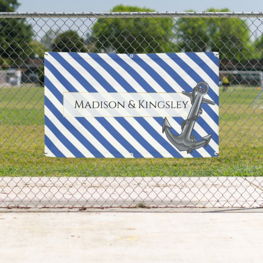 Banderoles Ancre nautique Fabuleux Mariage de voile (En situation)