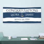 Banderoles Ancre nautique Réception de mariage Félicitations (Salon professionnel)