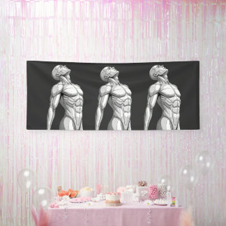 Banderoles Android Anatomy: Male Cyborg Giant Wall Banner