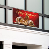 Banderoles Ange couchant Bébé Jésus Noël (Bâtiment extérieur)