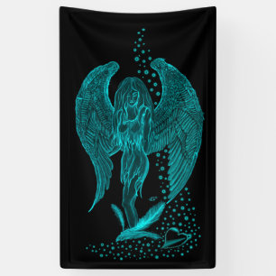 Banderoles Angel perdu en amour, noir et vert Design