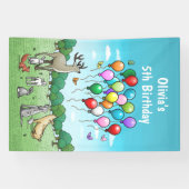 Banderoles Animaux avec Ballons (Horizontal)