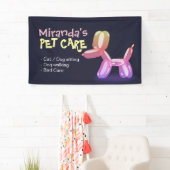 Banderoles Animaux de compagnie assis Bain Salon Grooming Foo (En situation)