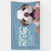 Banderoles Animaux de compagnie assis Bain Salon Grooming Foo (Vertical)