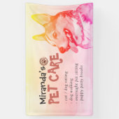 Banderoles Animaux de compagnie Grooming Assis Salon de bain  (Vertical)