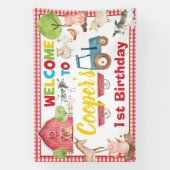 Banderoles Animaux de ferme Barnyard Anniversaire Bienvenue C (Verticale)