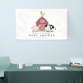 Banderoles Animaux de ferme Barnyard Baby shower blanc Bienve (Salon professionnel)