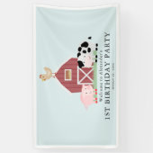 Banderoles Animaux de ferme Barnyard Blue Boy Bienvenue (Vertical)