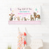 Banderoles Animaux de ferme pour filles | Young Wild & Three (En situation)
