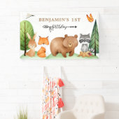 Banderoles Animaux de forêt boisée Anniversaire (En situation)