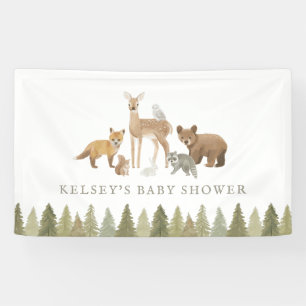 Banderoles Animaux de la forêt Baby Shower