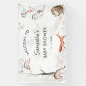 Banderoles Animaux de la forêt Fête de bébé Shower Rustique (Vertical)