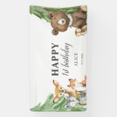 Banderoles Animaux des bois 1er anniversaire (Verticale)