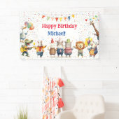 Banderoles Animaux Fête d'anniversaire (En situation)