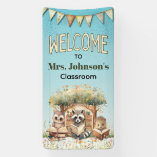 Banderoles Animaux mignons de la forêt, bienvenue en classe