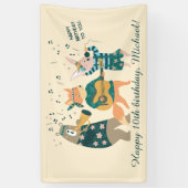 Banderoles Animaux mignons Plié Anniversaire (Vertical)