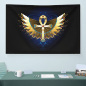 Banderoles Ankh or avec ailes (Salon professionnel)