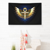 Banderoles Ankh or avec ailes (Insitu)