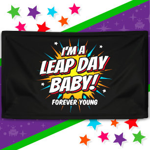 Banderoles Année bissextile Anniversaire 29 février Jour biss