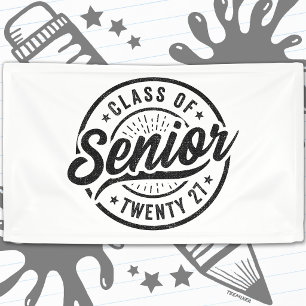 Banderoles Année de fin d'études École Rétro Terminale Promot