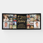 Banderoles Anniversaire 20 Collage de photos Années dans la f (Horizontal)