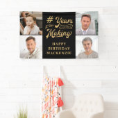 Banderoles Anniversaire 4 Photos Années dans la fabrication d (En situation)