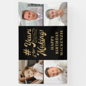 Banderoles Anniversaire 4 Photos Années dans la fabrication d (Vertical)