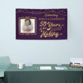 Banderoles Anniversaire 50 ans | 50 ans à venir | Violet (Salon professionnel)