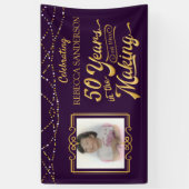 Banderoles Anniversaire 50 ans | 50 ans à venir | Violet (Vertical)