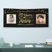 Banderoles Anniversaire 50 ans | Photos Puis & Maintenant | N (Salon professionnel)